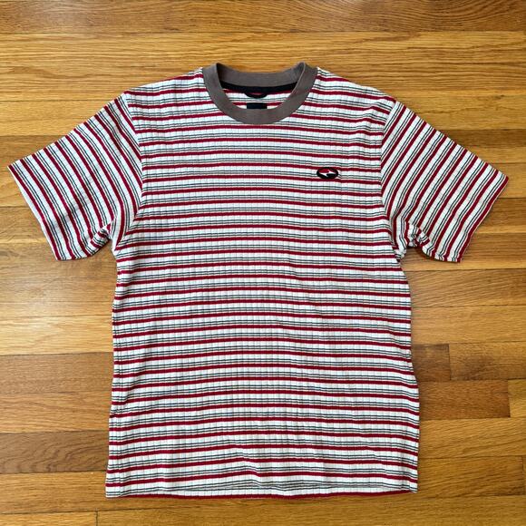 RARE Vintage Nike Tiger Woods T-Shirt Women's Medium Brown Red 90'S OLD LOGO - Picture 1 of 6